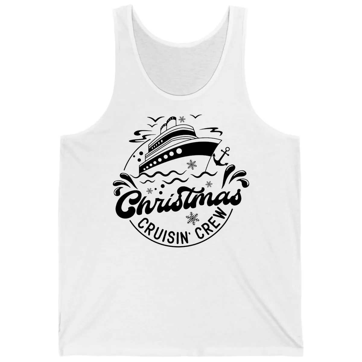 Christmas Cruisin' Crew Tank in White