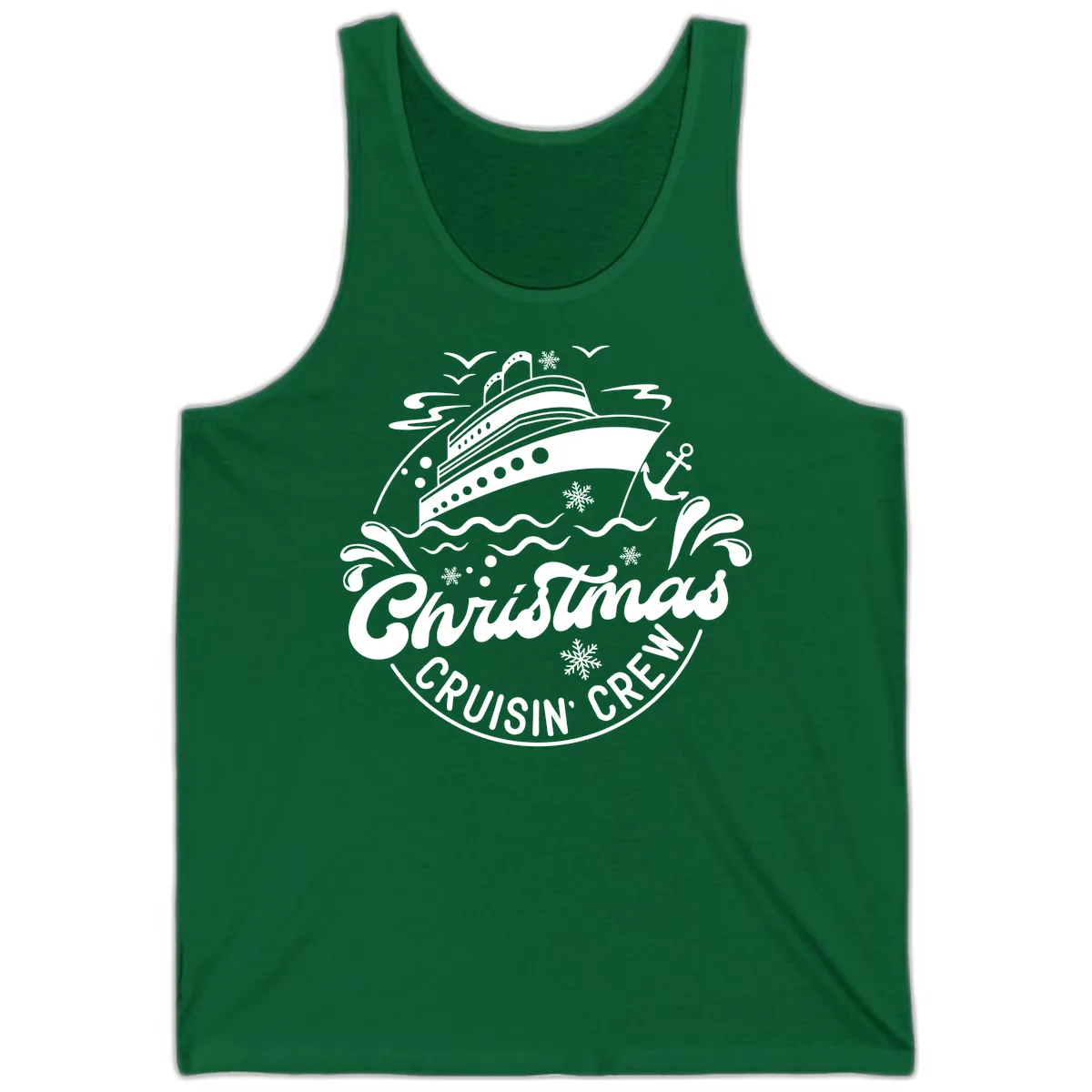 Christmas Cruisin' Crew Tank in Kelly