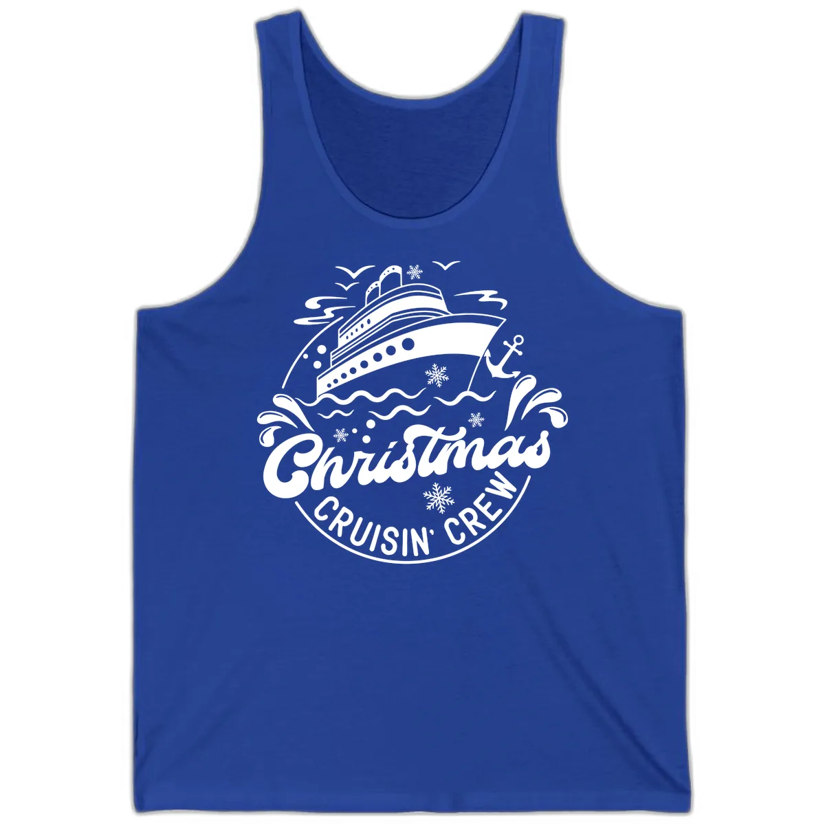 Christmas Cruisin' Crew Tank in True Royal