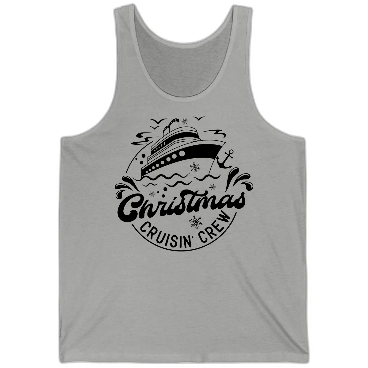 Christmas Cruisin' Crew Tank in Athletic Heather