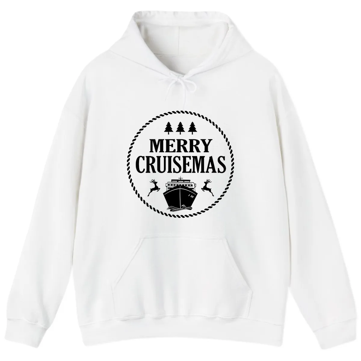 Merry Cruisemas Hoodie in White