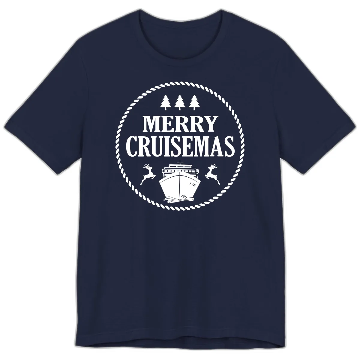 Merry Cruisemas Premium T-Shirt in Navy
