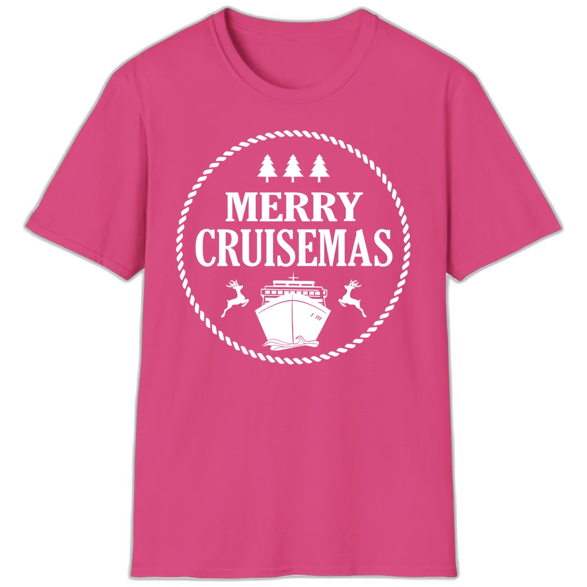 Merry Cruisemas T-Shirt in Heliconia