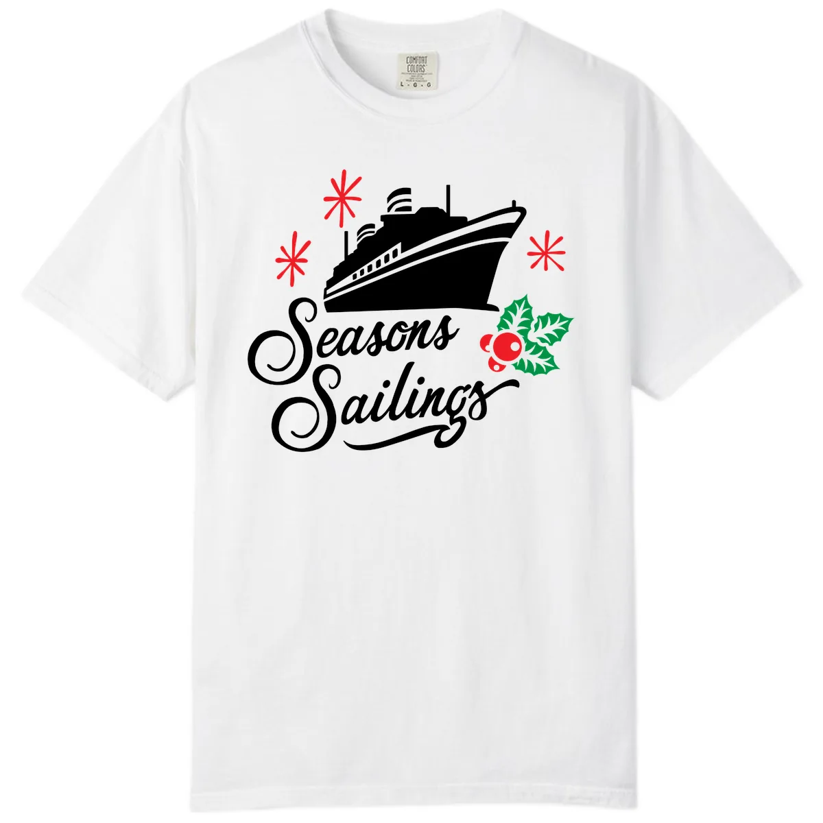Seasons Sailings Cruise Holiday Comfort Color in White
