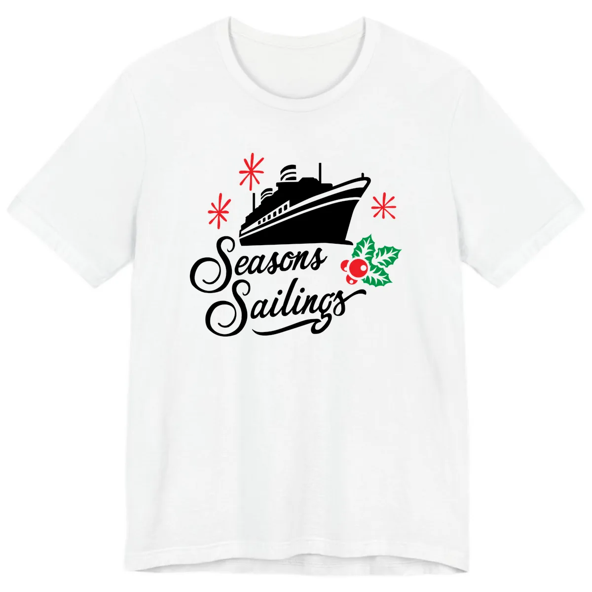 Seasons Sailings Cruise Holiday Premium T-Shirt in White