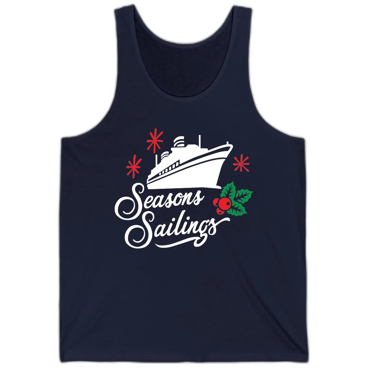 Seasons Sailings Cruise Holiday Tank in Navy