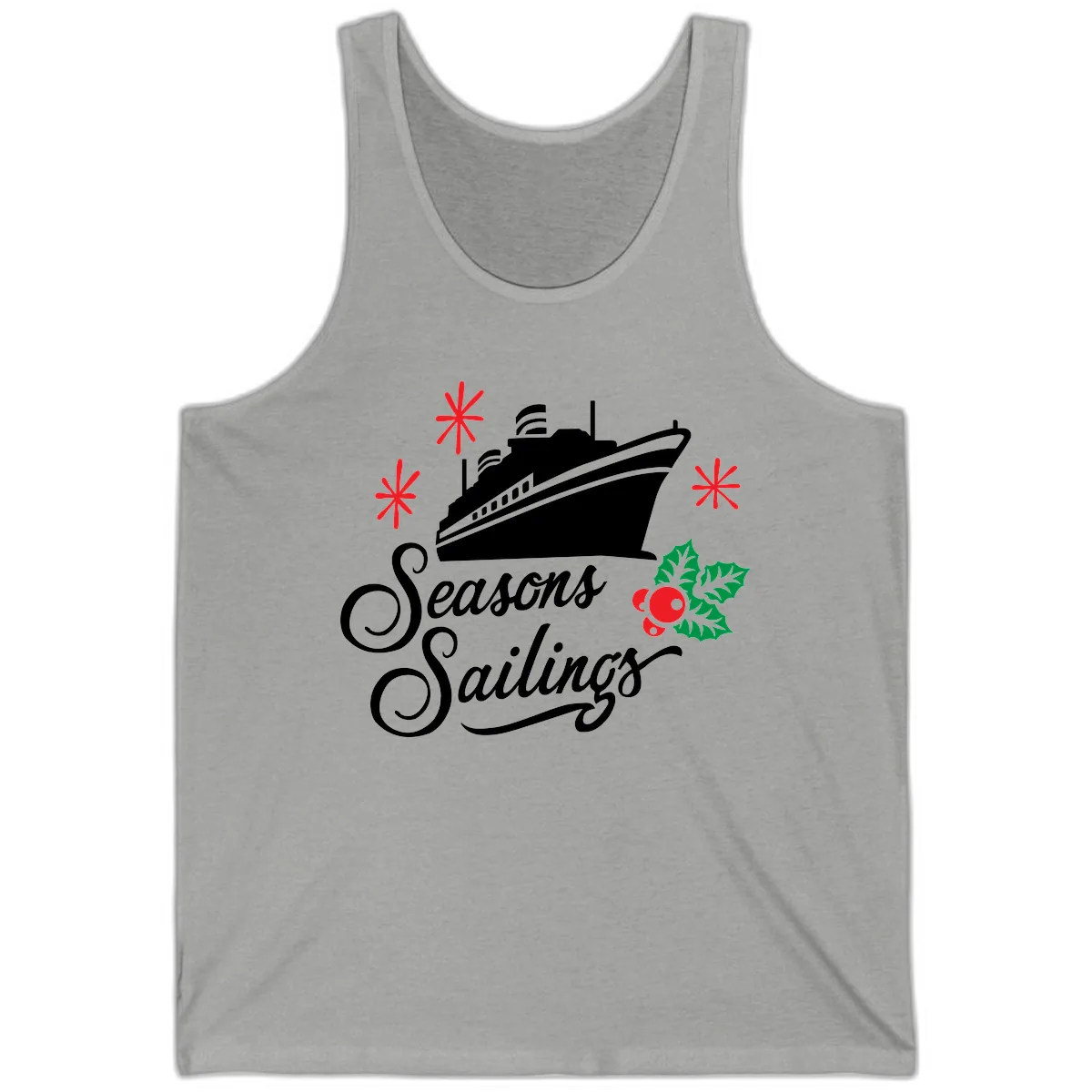 Seasons Sailings Cruise Holiday Tank in Athletic Heather