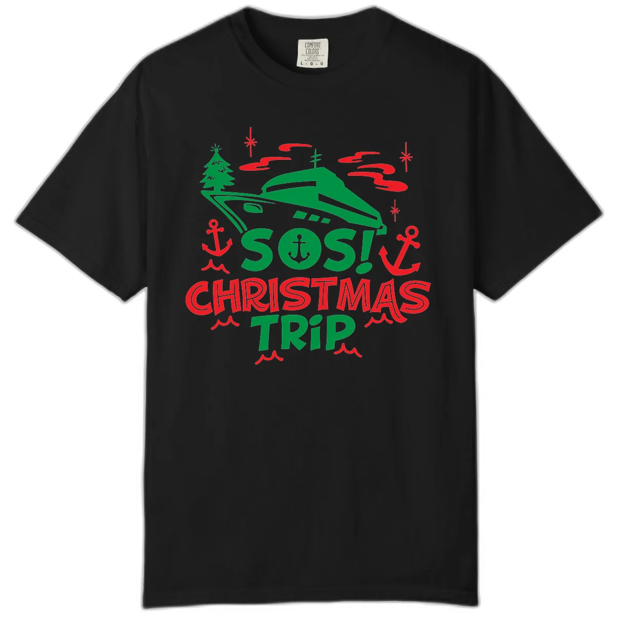 SOS Christmas Trip Comfort Color in Black