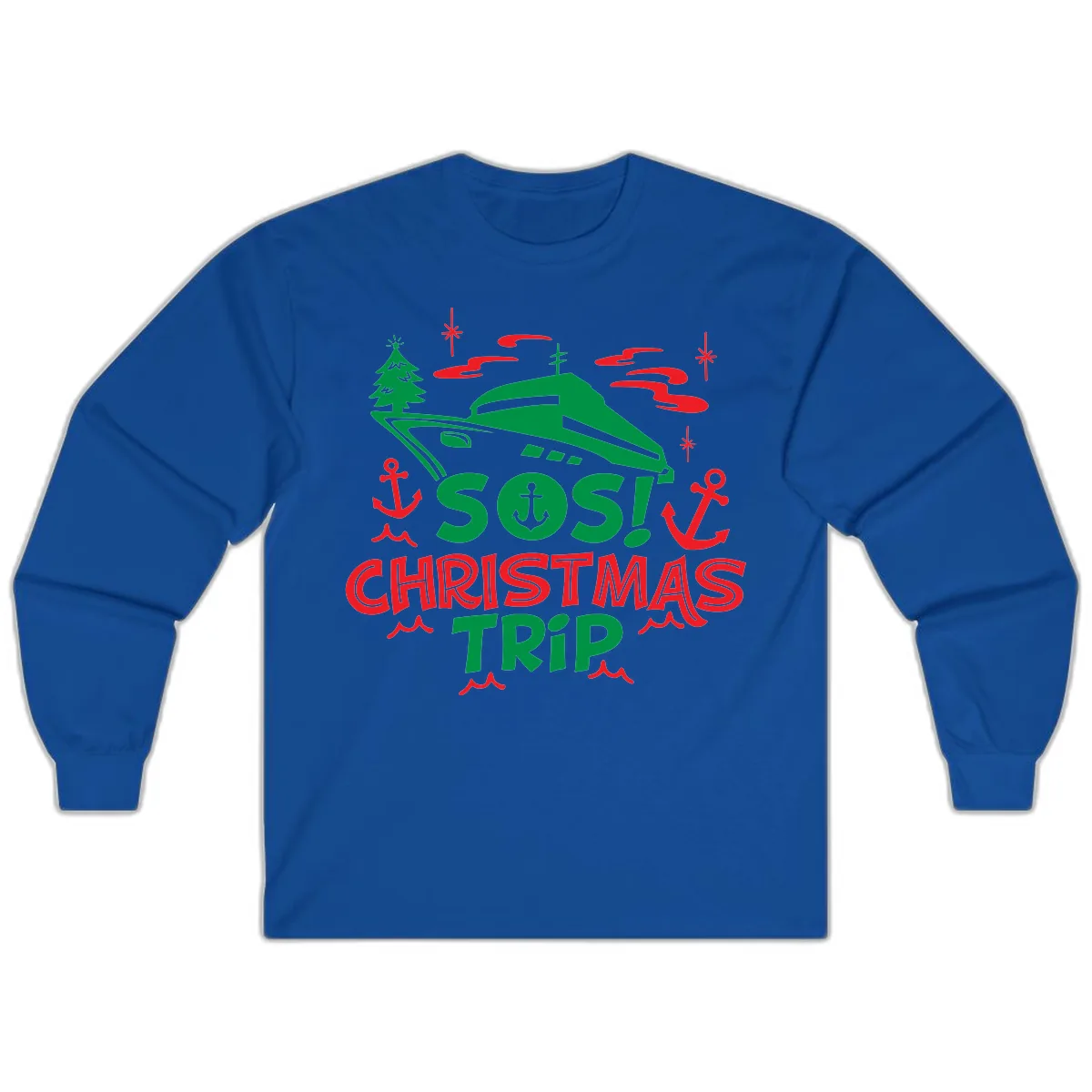 SOS Christmas Trip Long Sleeve in Royal