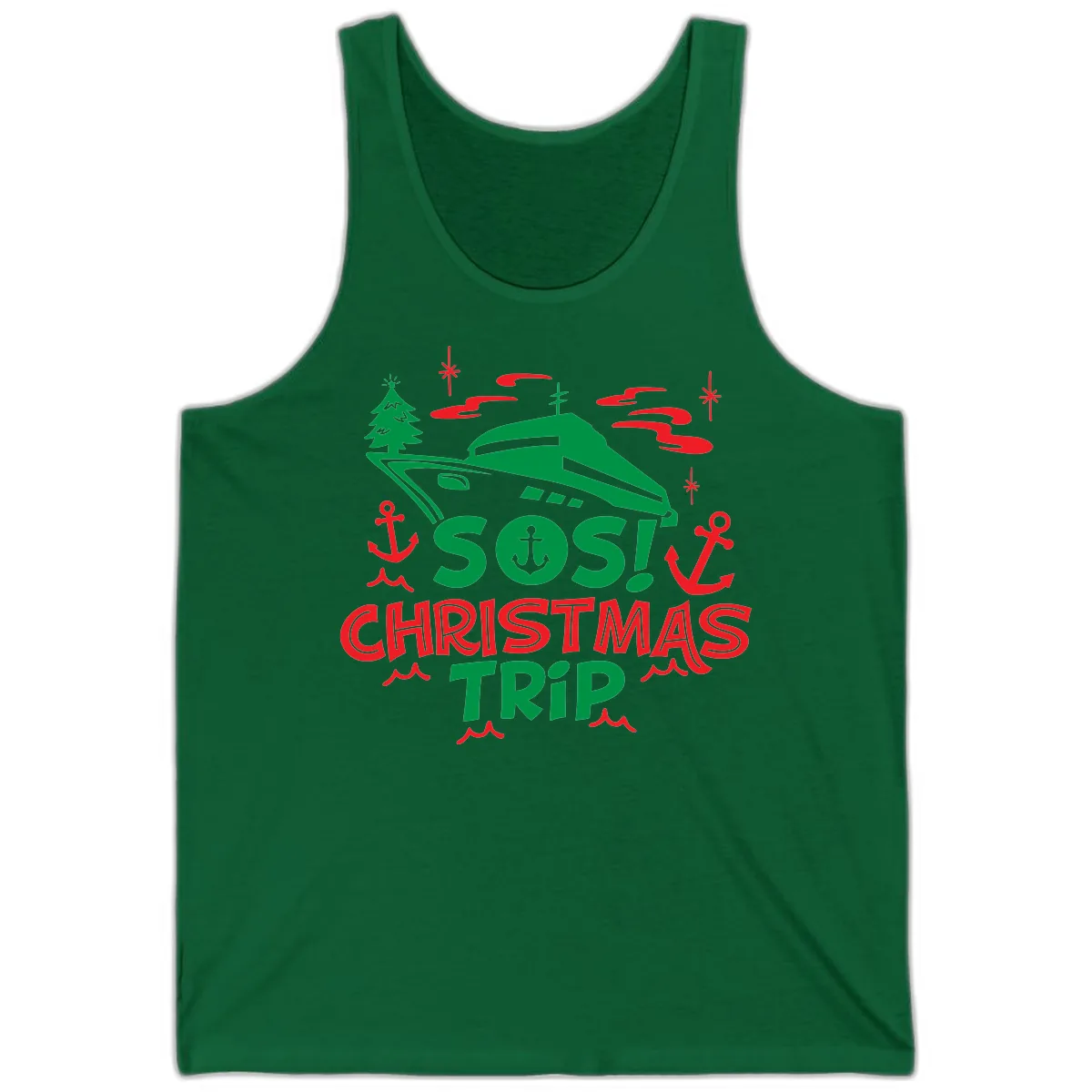 SOS Christmas Trip Tank in Kelly