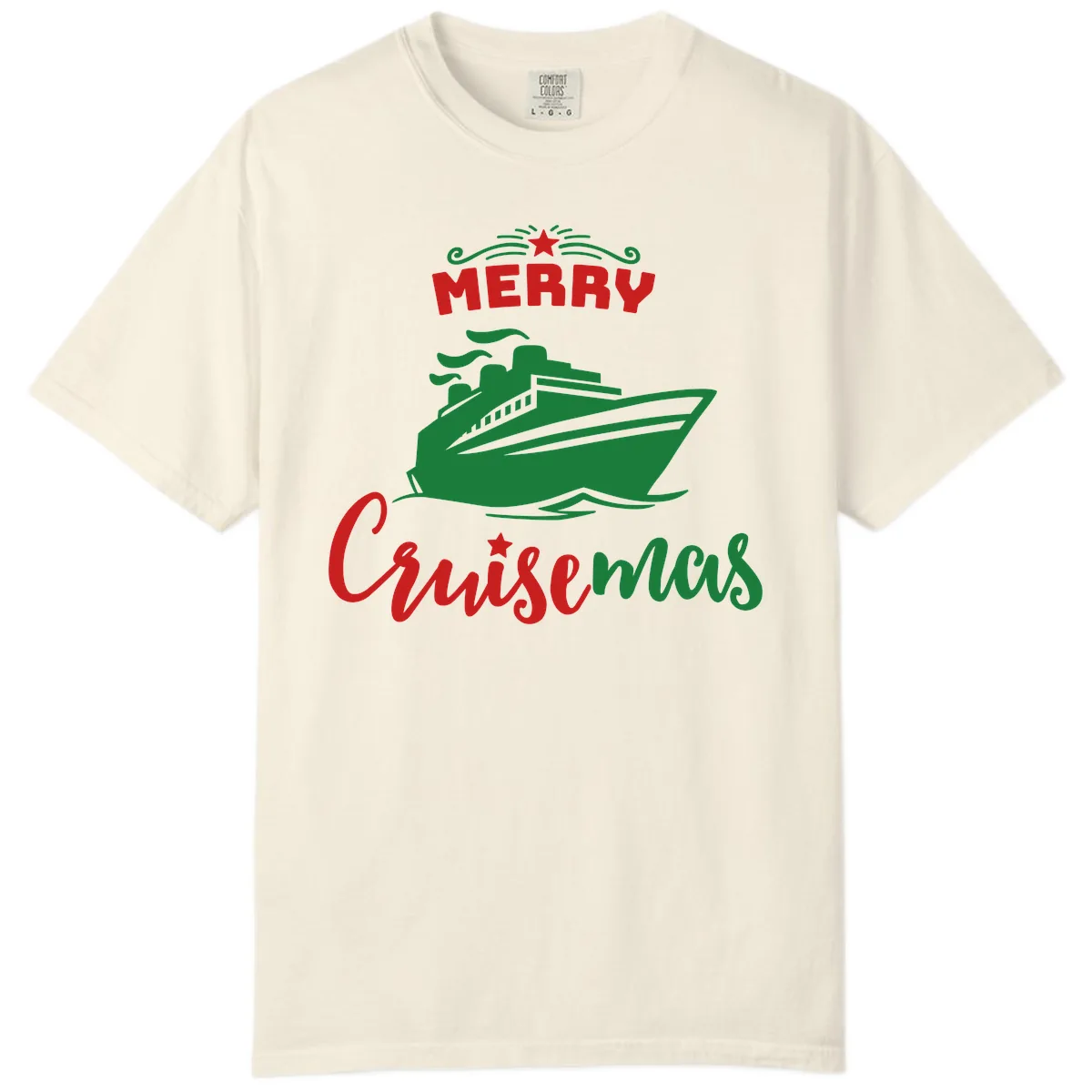 Merry Cruise-mas Ship Comfort Color in Ivory