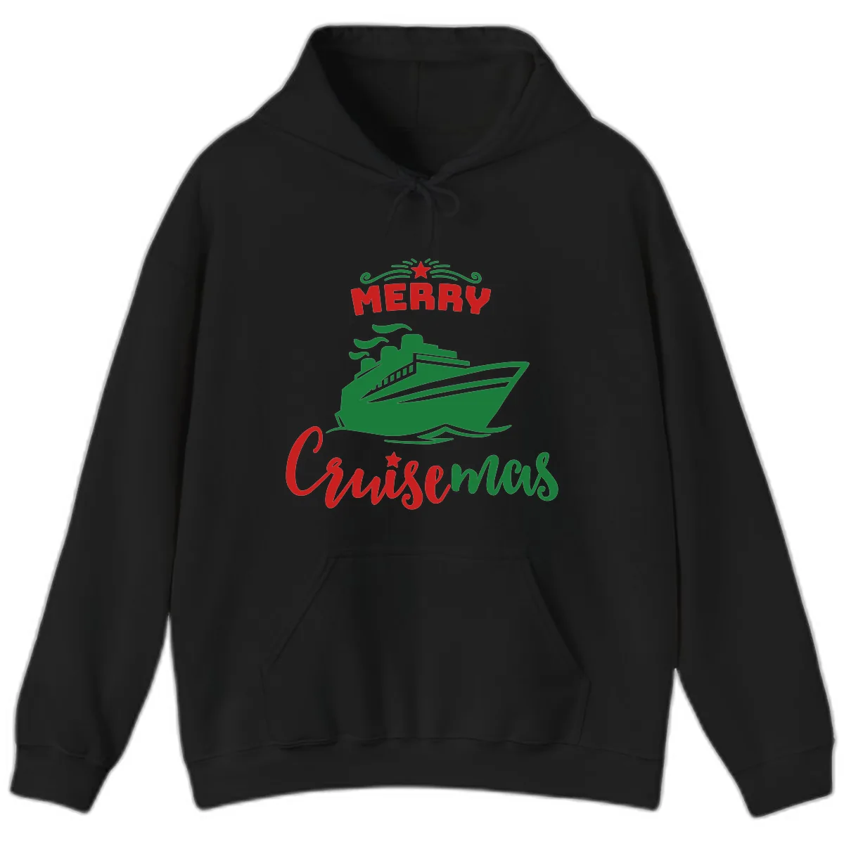 Merry Cruise-mas Ship Hoodie in Black