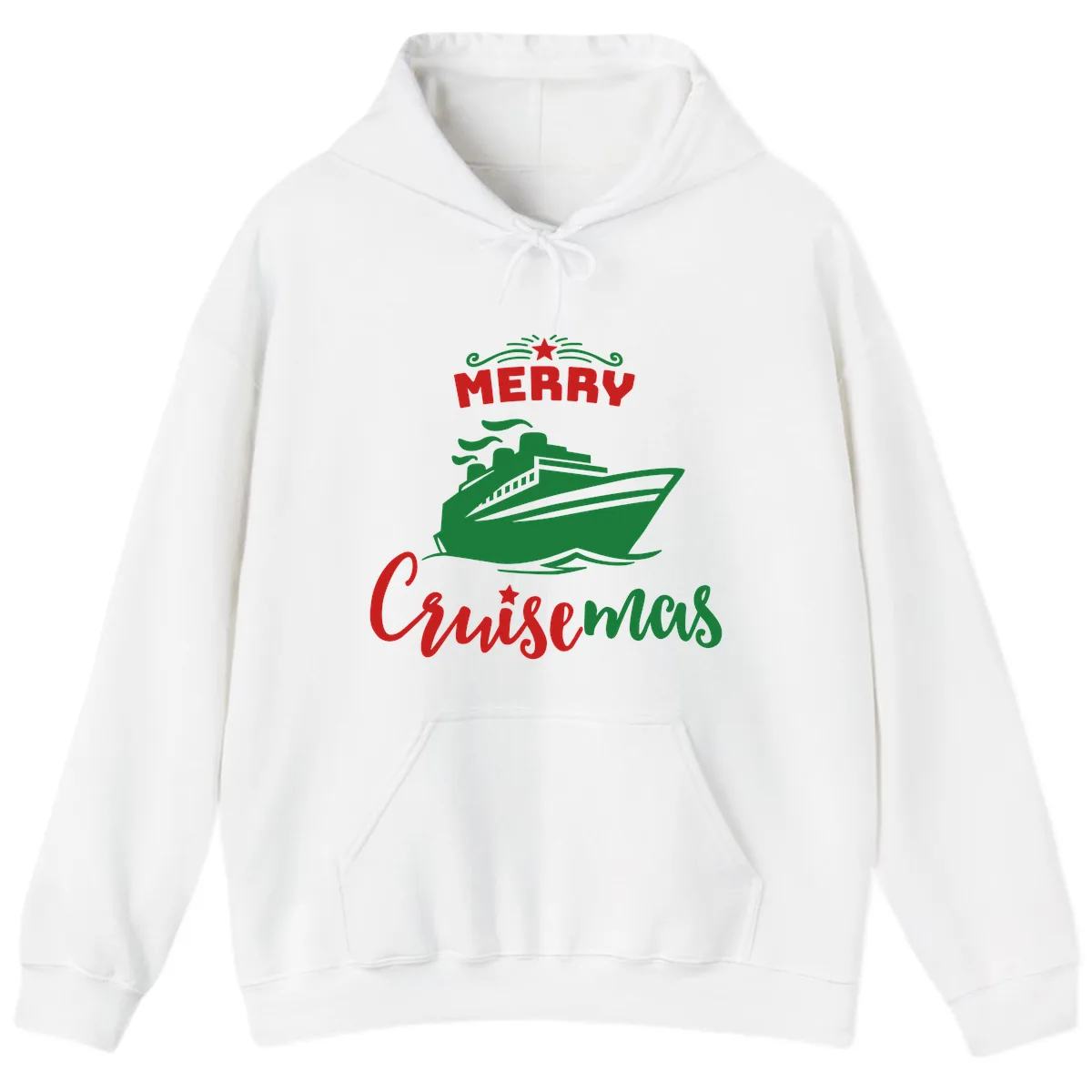 Merry Cruise-mas Ship Hoodie in White