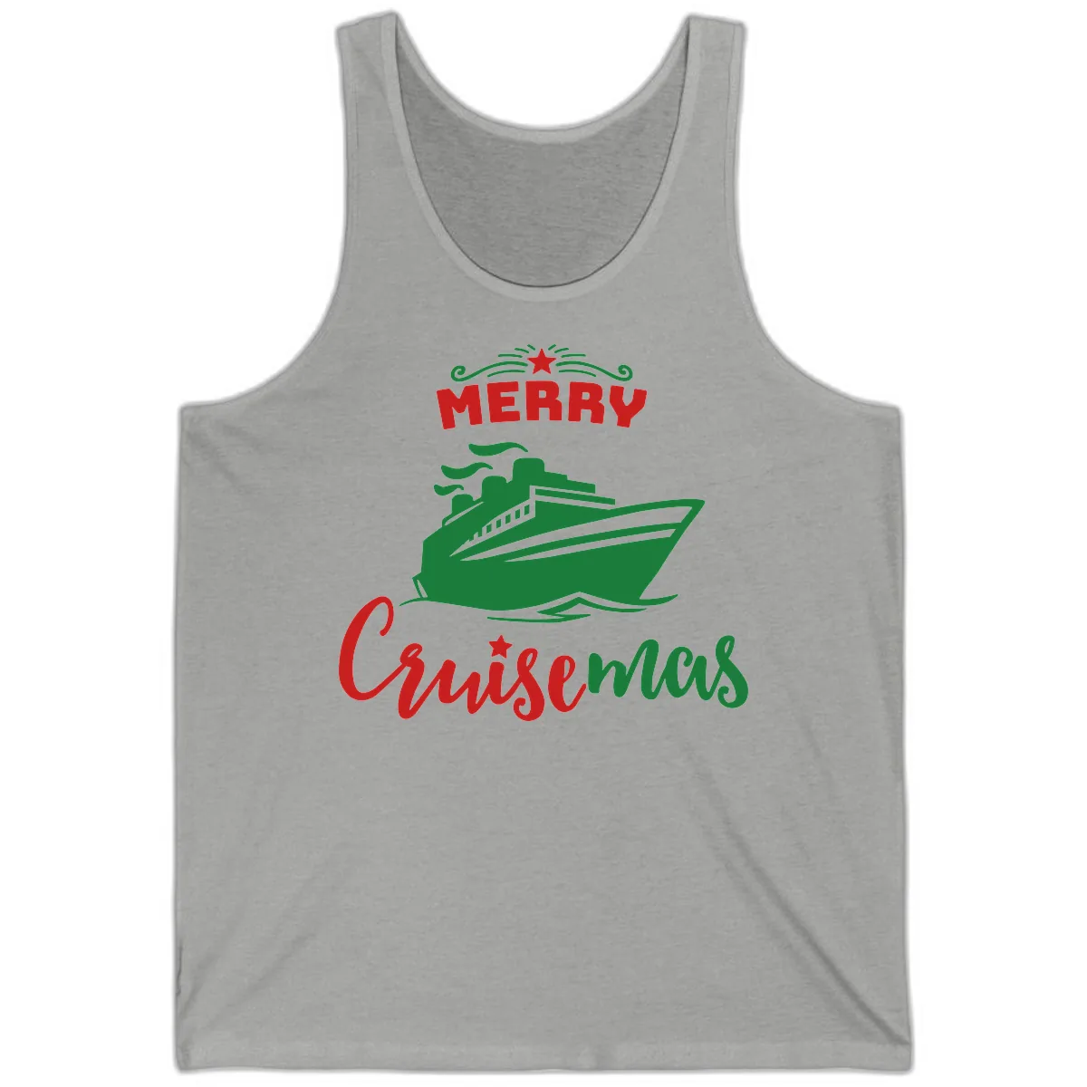 Merry Cruise-mas Ship Tank in Athletic Heather