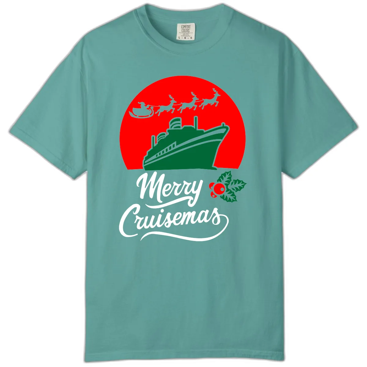 Merry Cruisemas Comfort Color in Seafoam