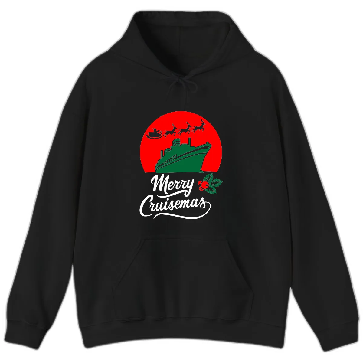 Merry Cruisemas Hoodie in Black