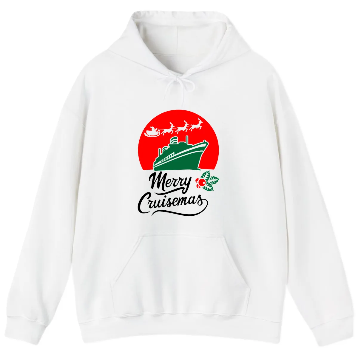 Merry Cruisemas Hoodie in White