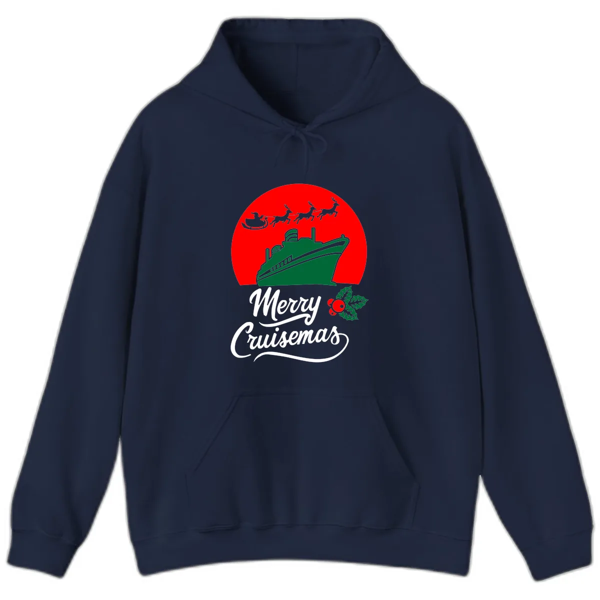Merry Cruisemas Hoodie in Navy