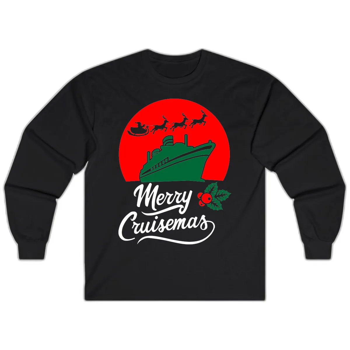 Merry Cruisemas Long Sleeve in Black