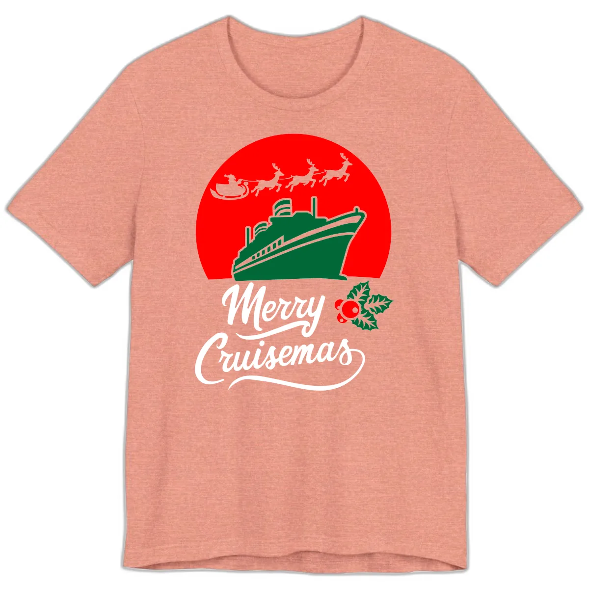 Merry Cruisemas Premium T-Shirt in Heather Sunset