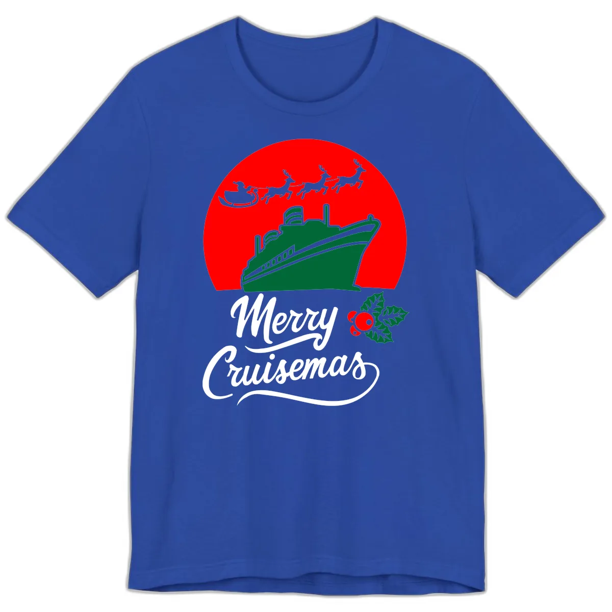Merry Cruisemas Premium T-Shirt in True Royal