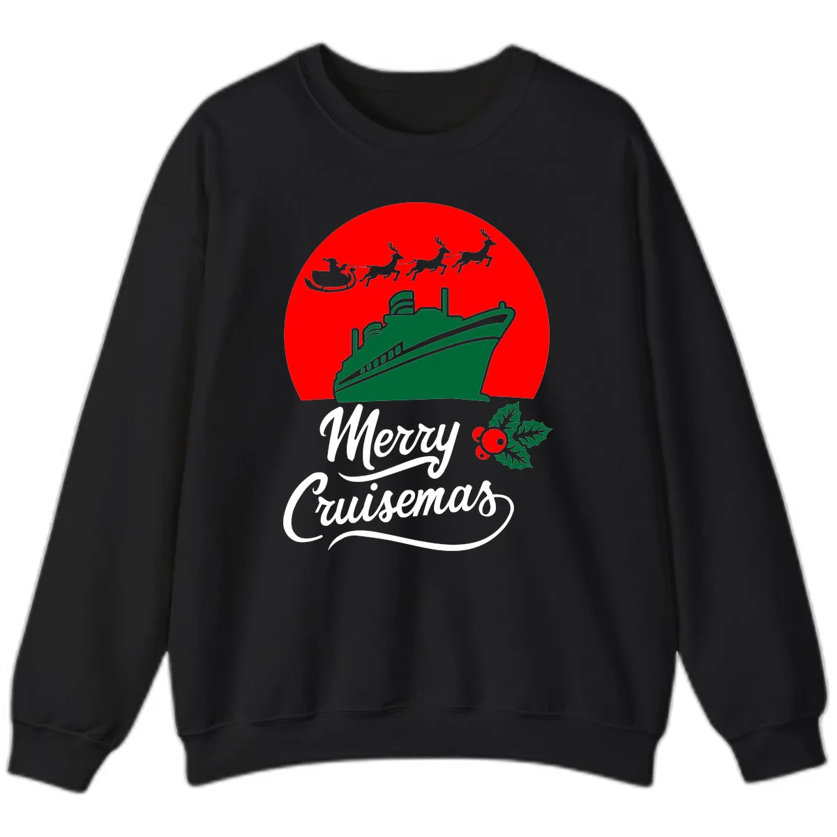 Merry Cruisemas Sweatshirt in Black