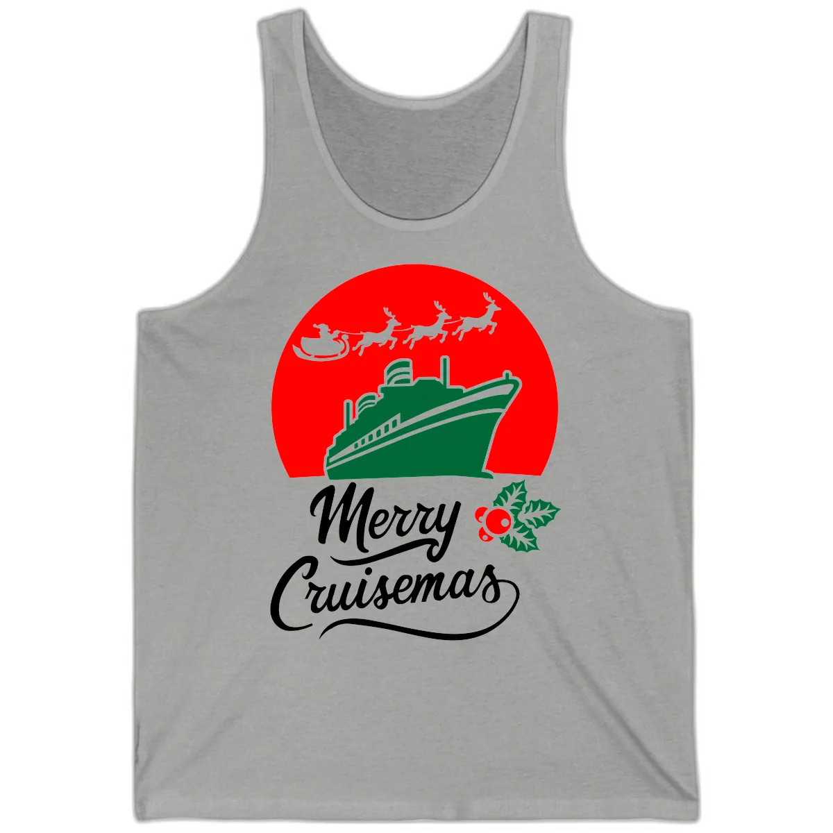 Merry Cruisemas Tank in Athletic Heather