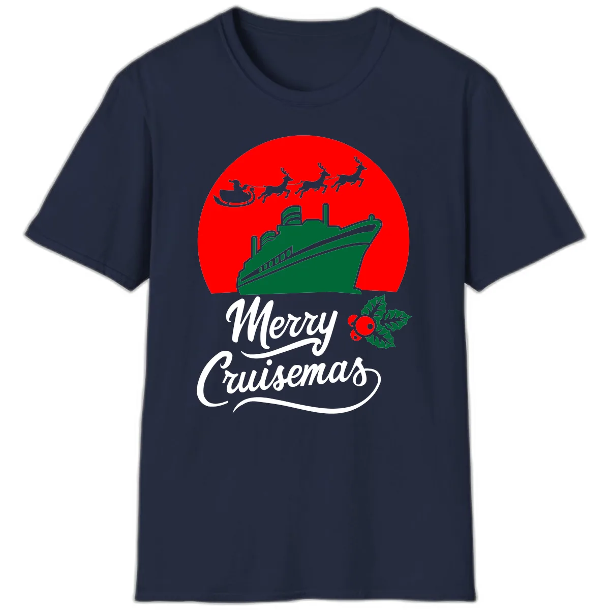 Merry Cruisemas T-Shirt in Navy