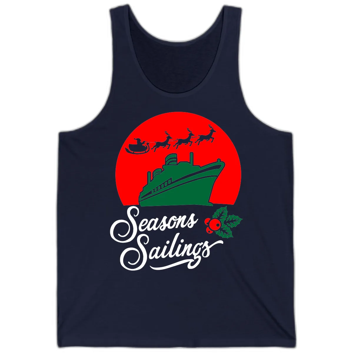 Seasons Sailings Cruise Ship Holiday Tank in Navy