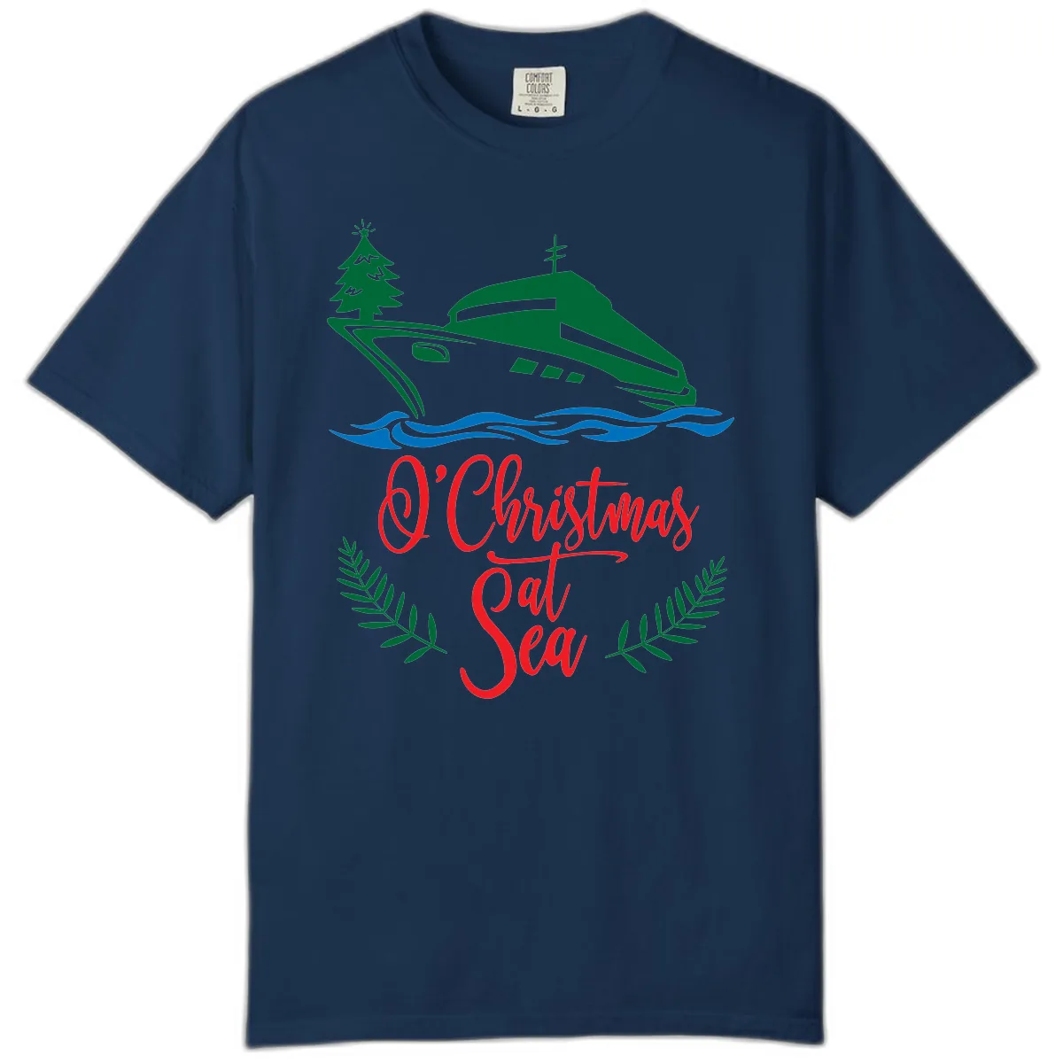 O Christmas At Sea Comfort Color in Navy