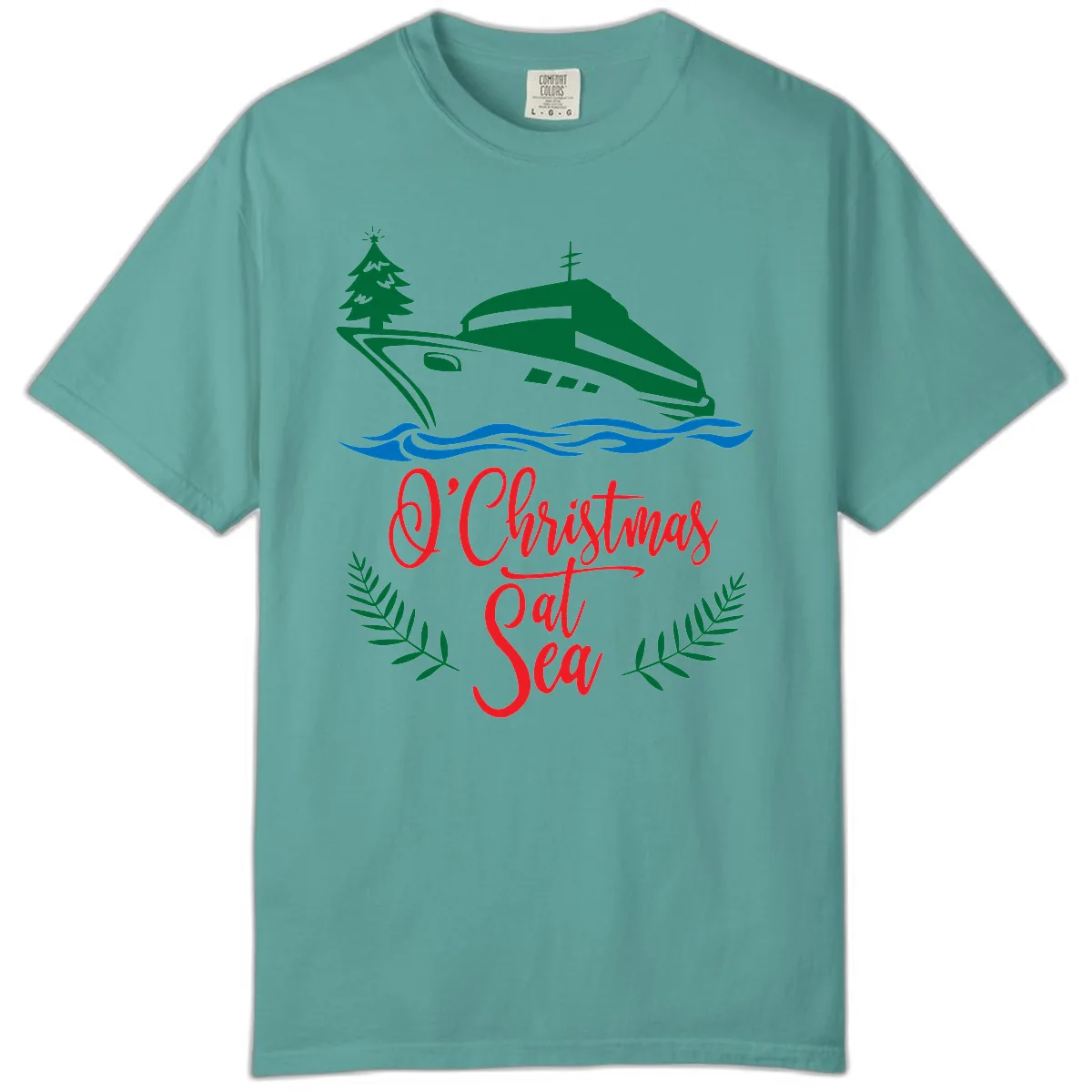 O Christmas At Sea Comfort Color in Seafoam