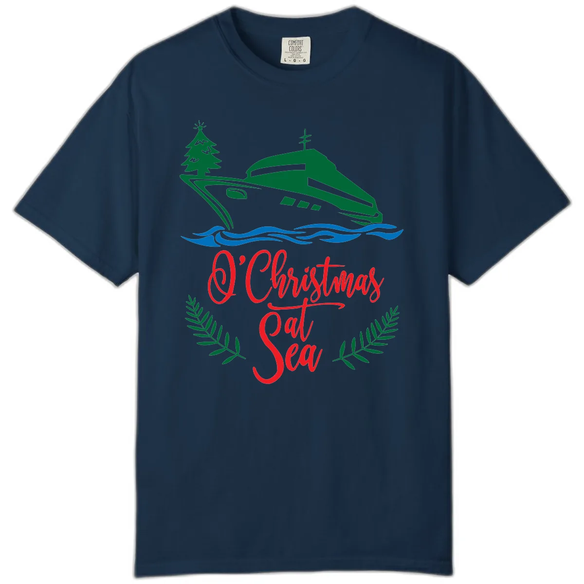 O Christmas At Sea Comfort Color in True Navy