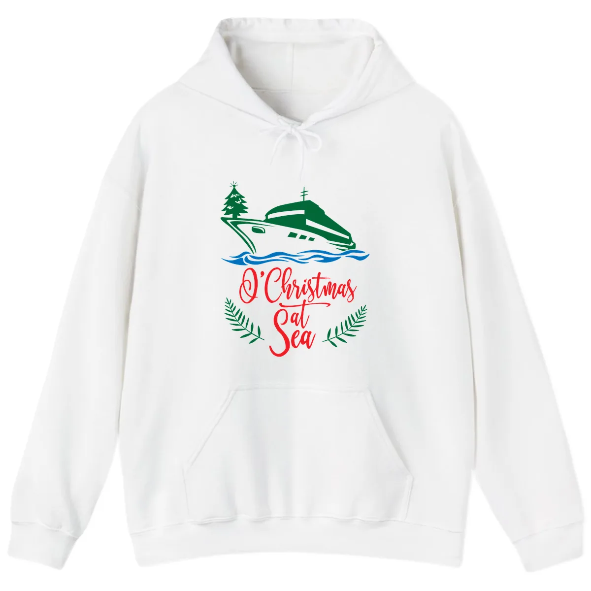 O Christmas At Sea Hoodie in White