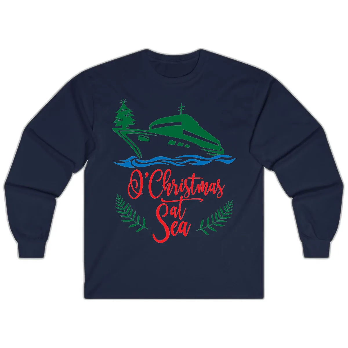 O Christmas At Sea Long Sleeve in Navy