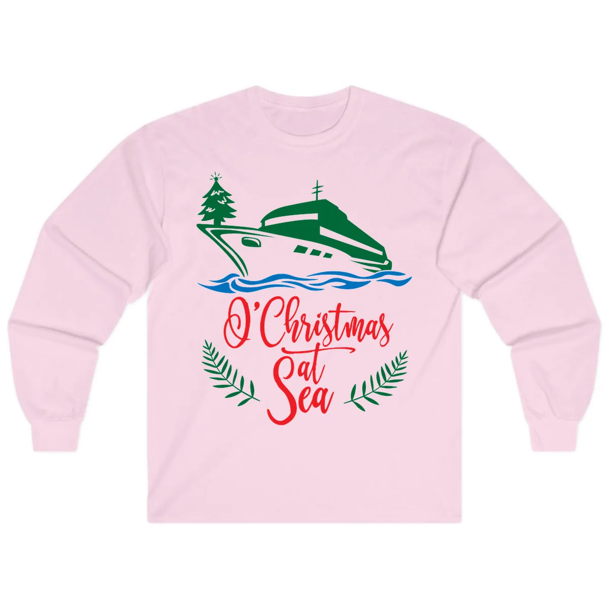 O Christmas At Sea Long Sleeve in Light Pink