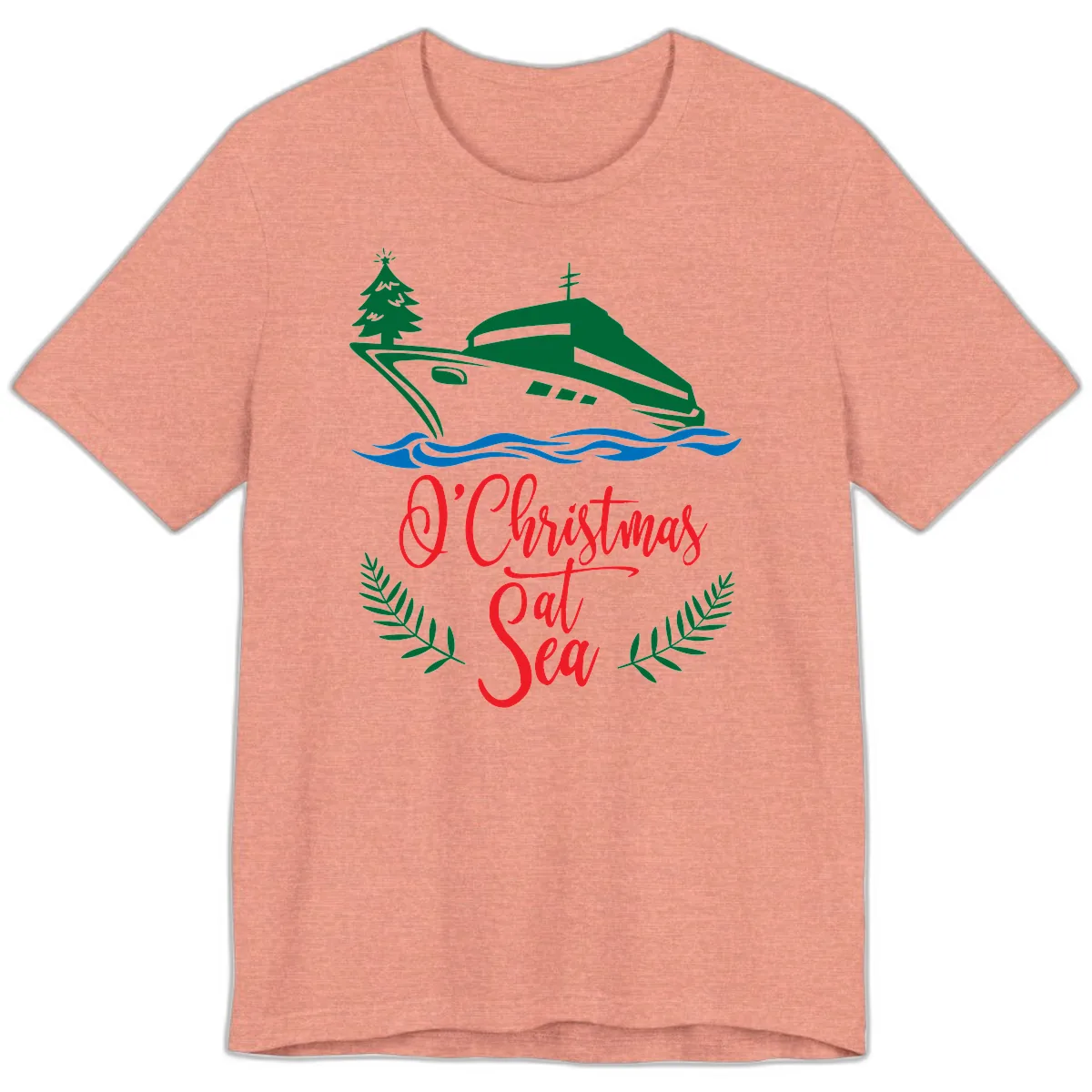 O Christmas At Sea Premium T-Shirt in Heather Sunset