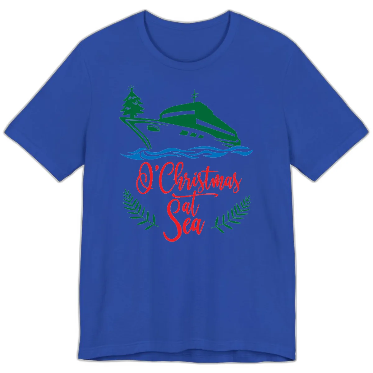 O Christmas At Sea Premium T-Shirt in True Royal