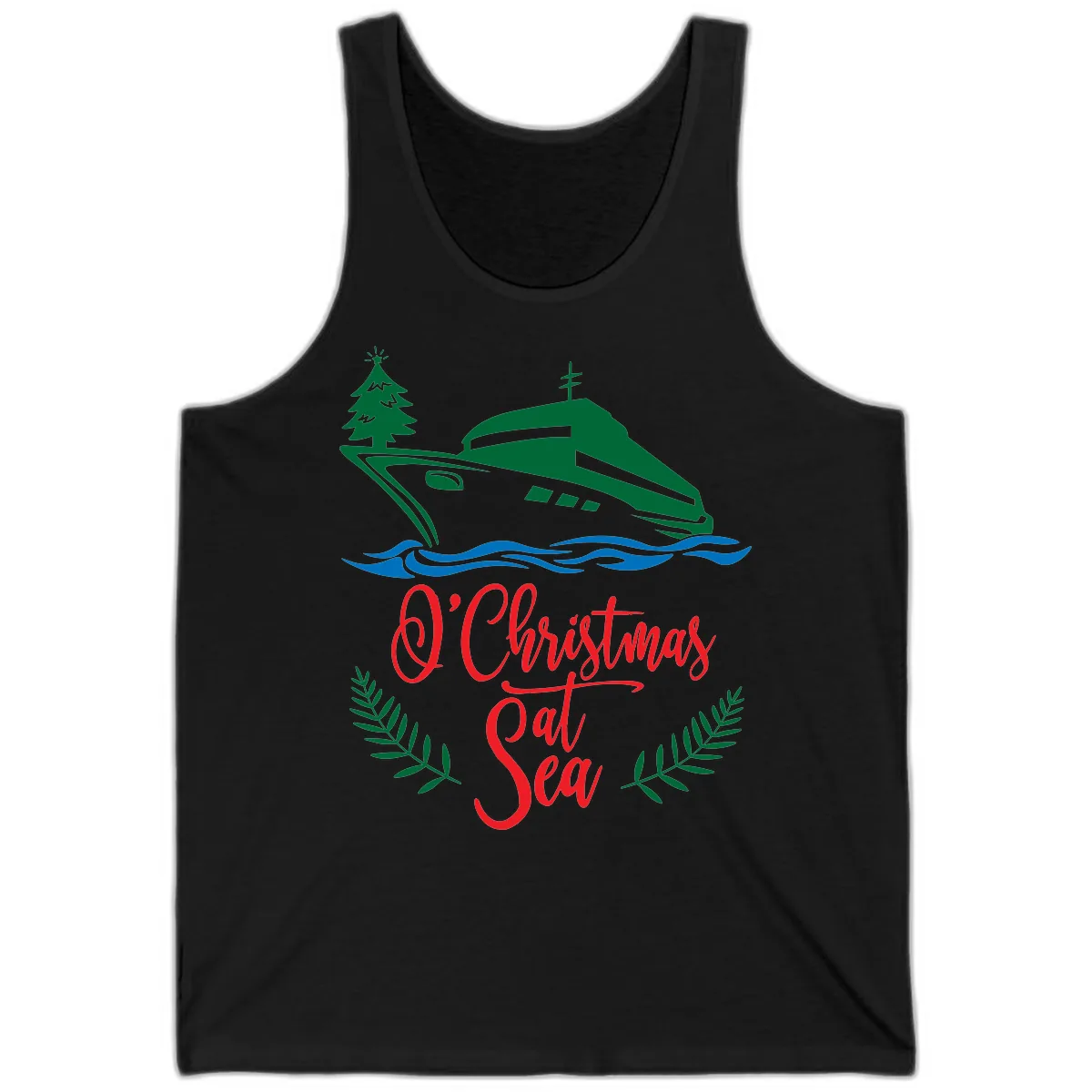 O Christmas At Sea Tank in Black