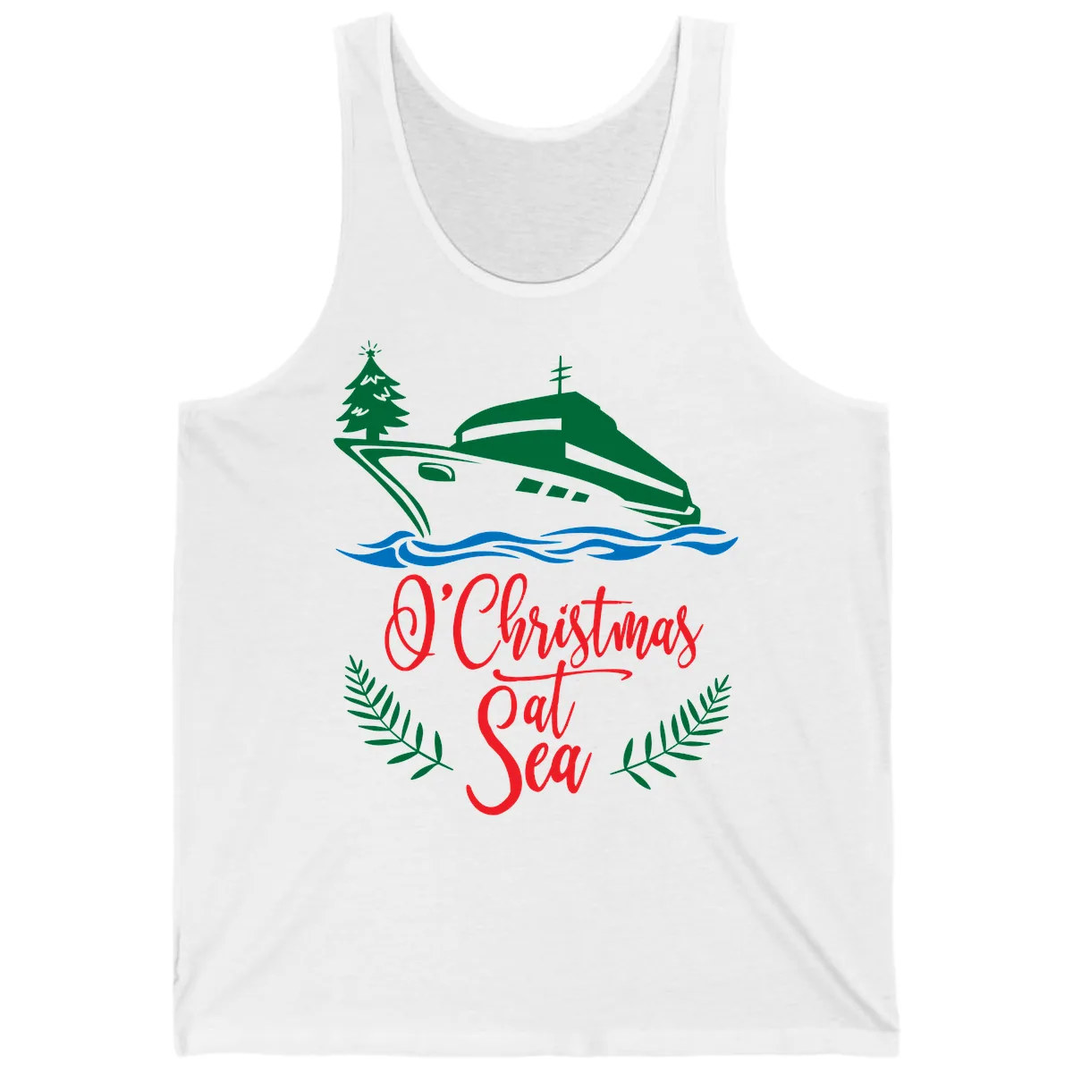 O Christmas At Sea Tank in White