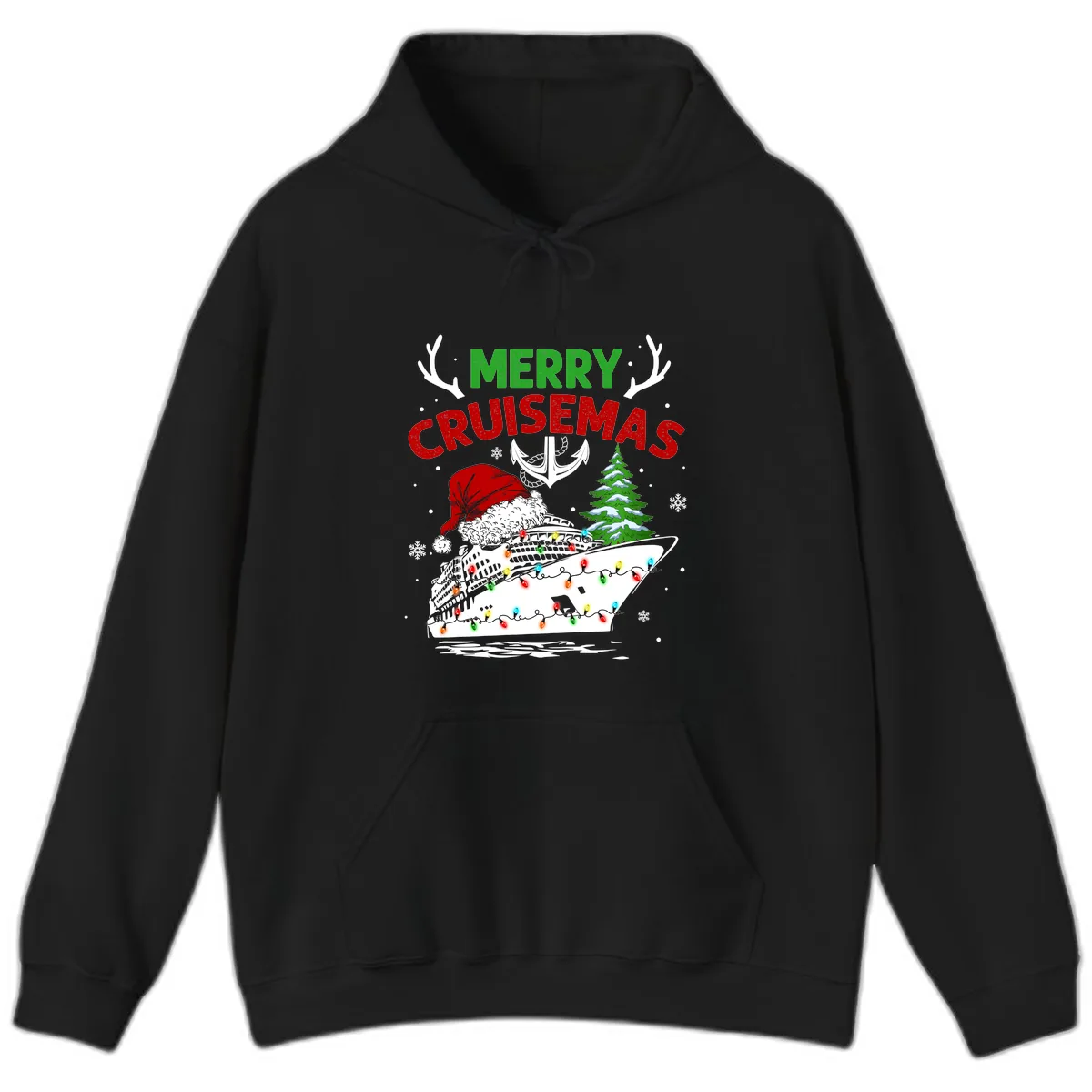 Merry Cruisemas Hoodie in Black