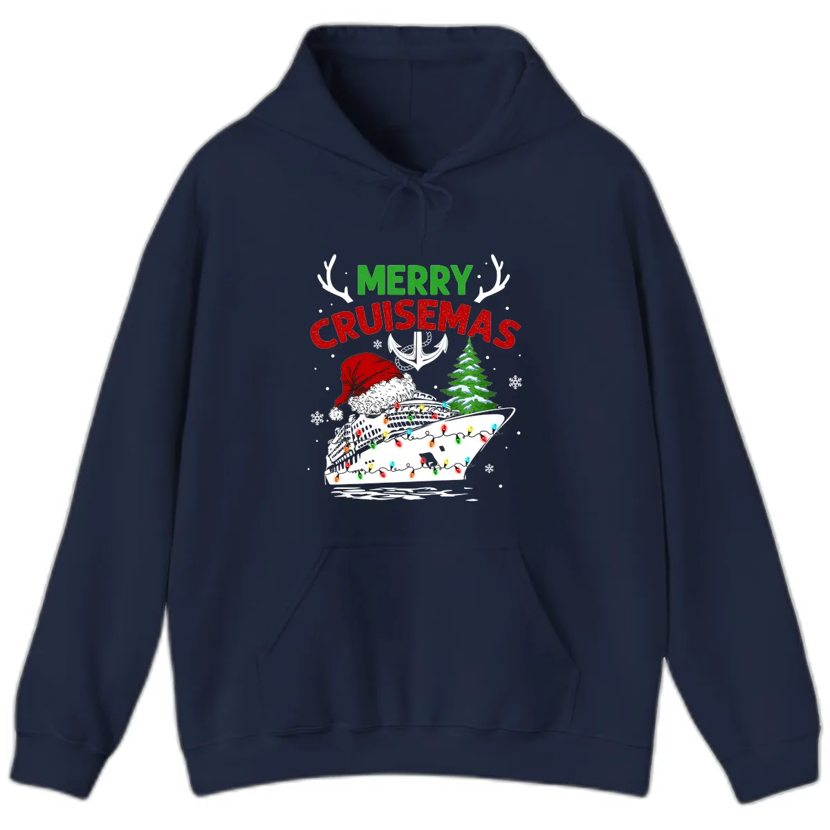 Merry Cruisemas Hoodie in Navy