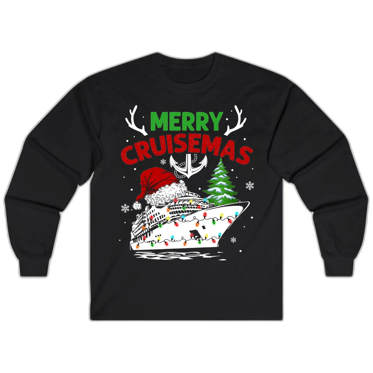 Merry Cruisemas Long Sleeve in Black