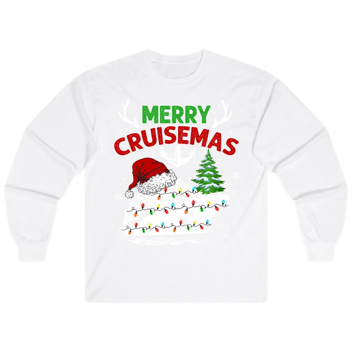 Merry Cruisemas Long Sleeve in White