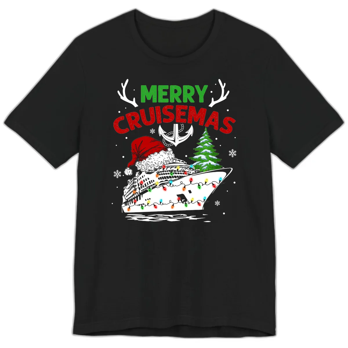 Merry Cruisemas Premium T-Shirt in Black