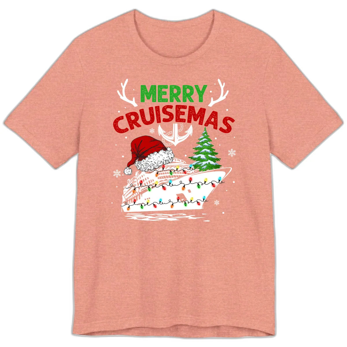 Merry Cruisemas Premium T-Shirt in Heather Sunset