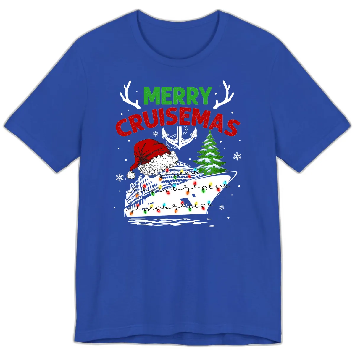 Merry Cruisemas Premium T-Shirt in True Royal