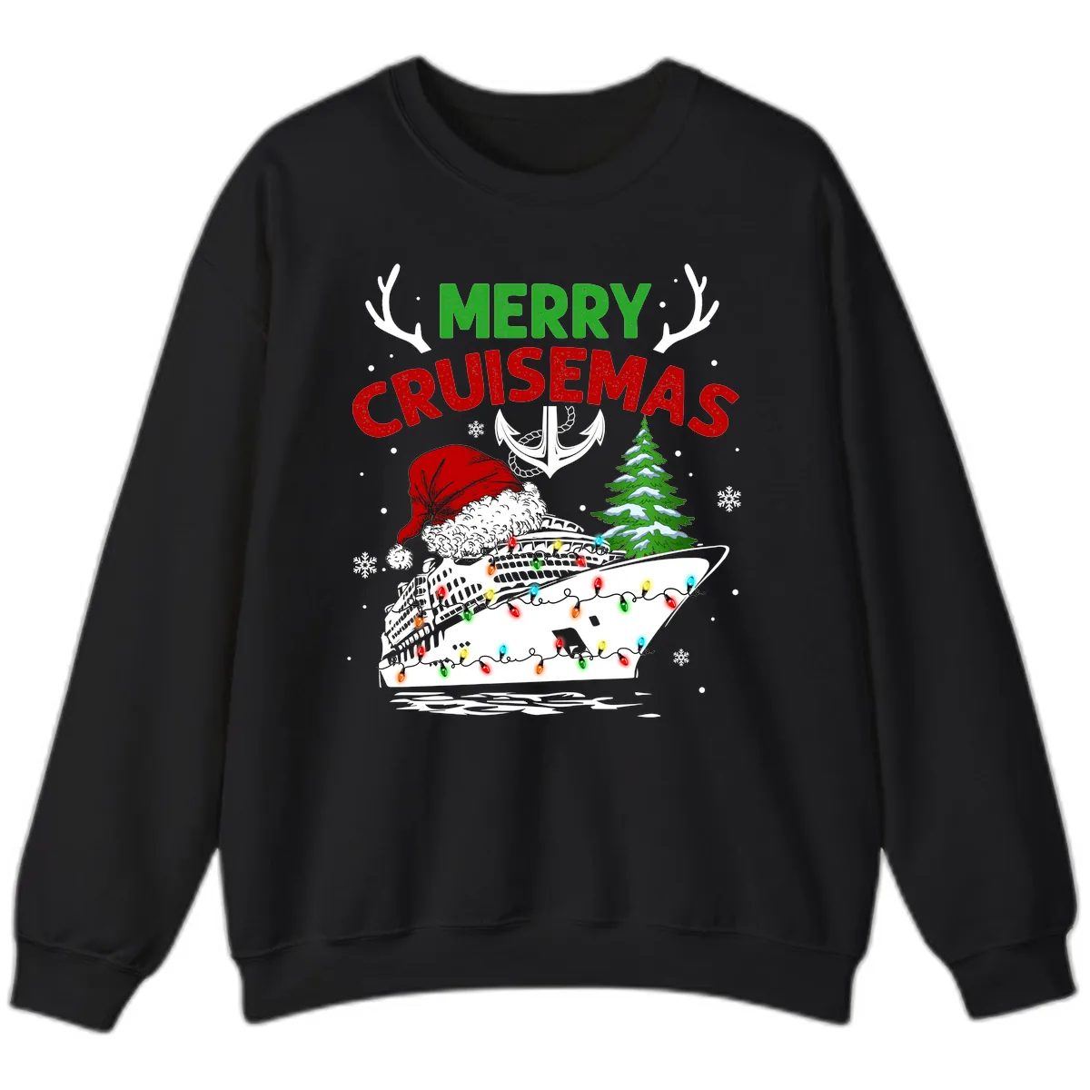 Merry Cruisemas Sweatshirt in Black