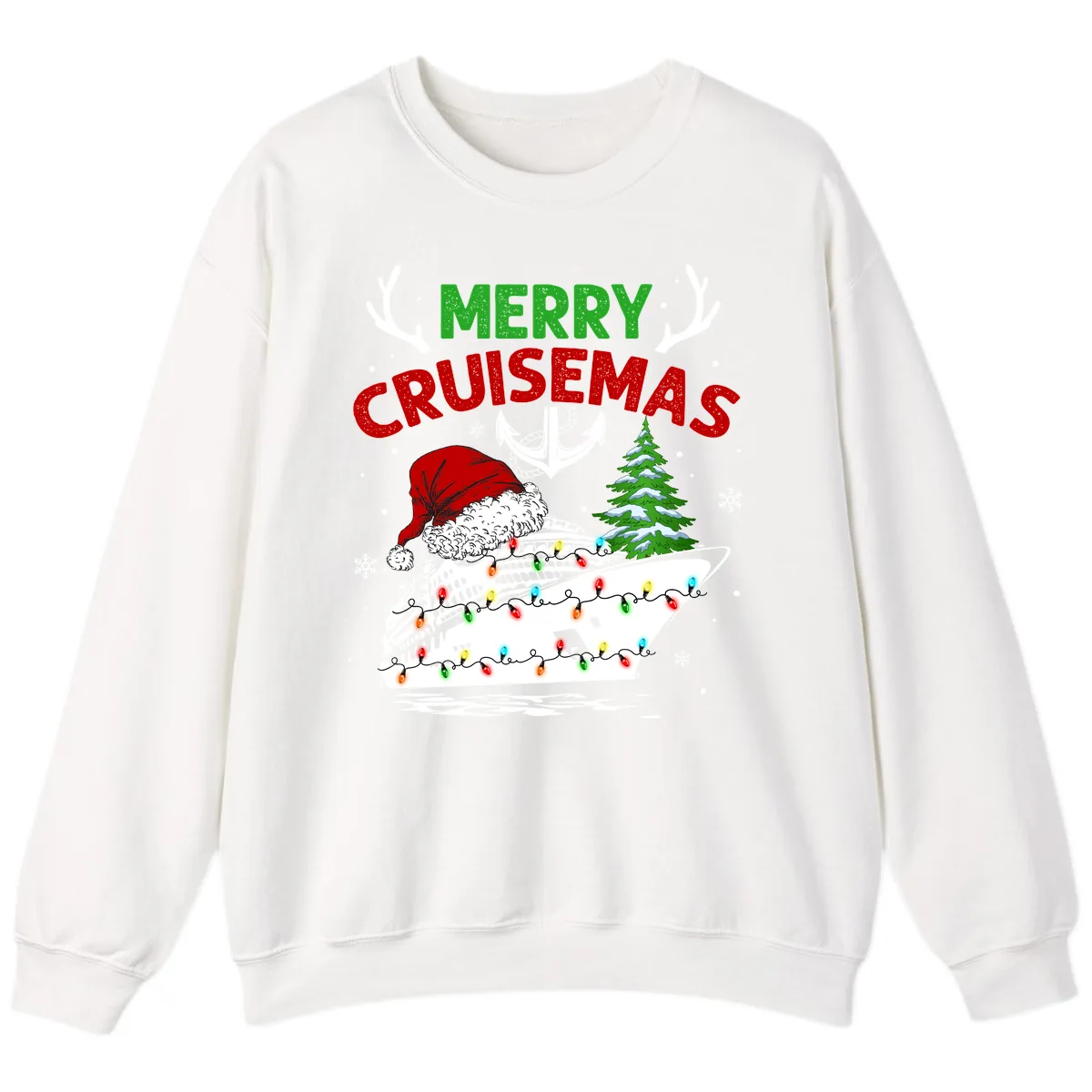 Merry Cruisemas Sweatshirt in White