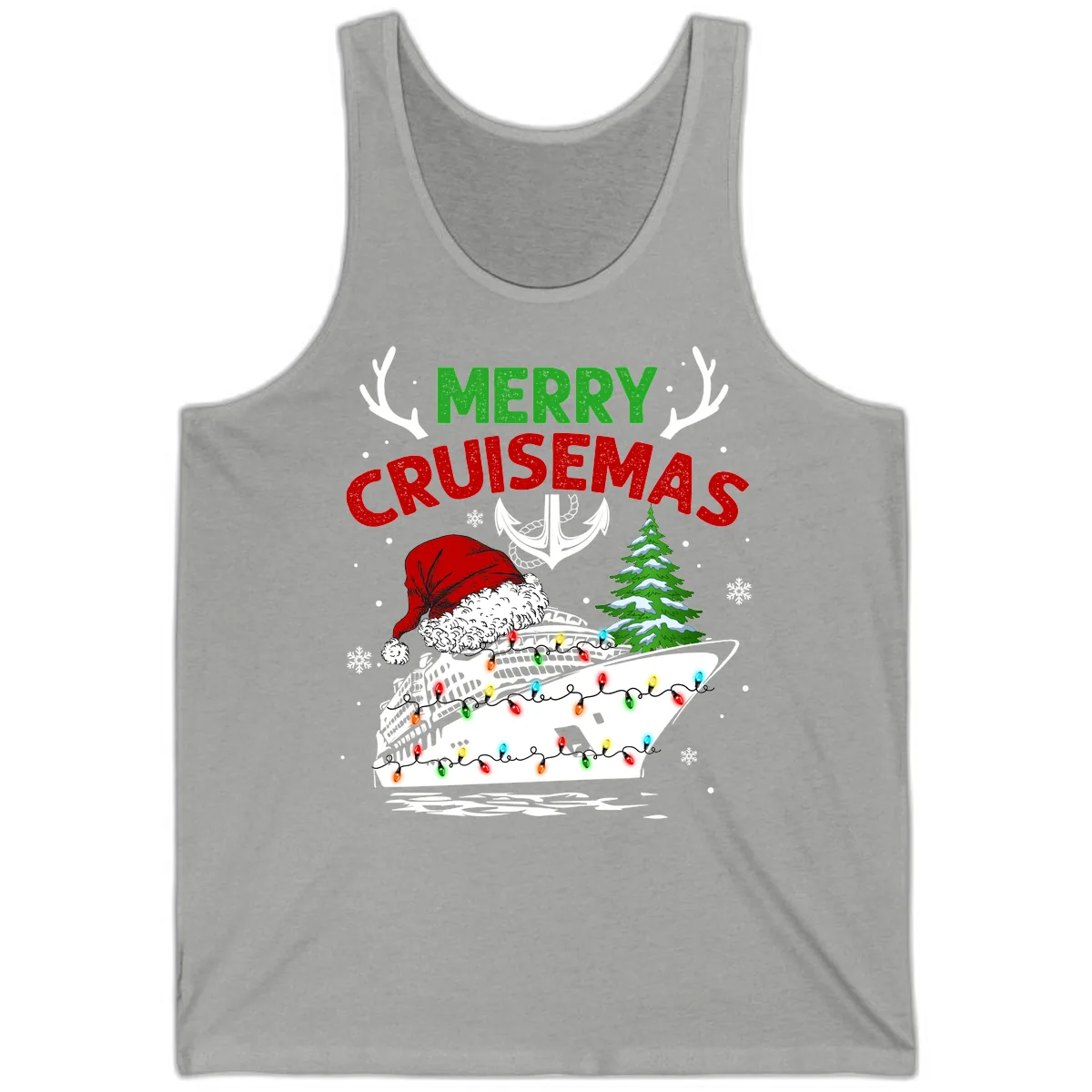 Merry Cruisemas Tank in Athletic Heather