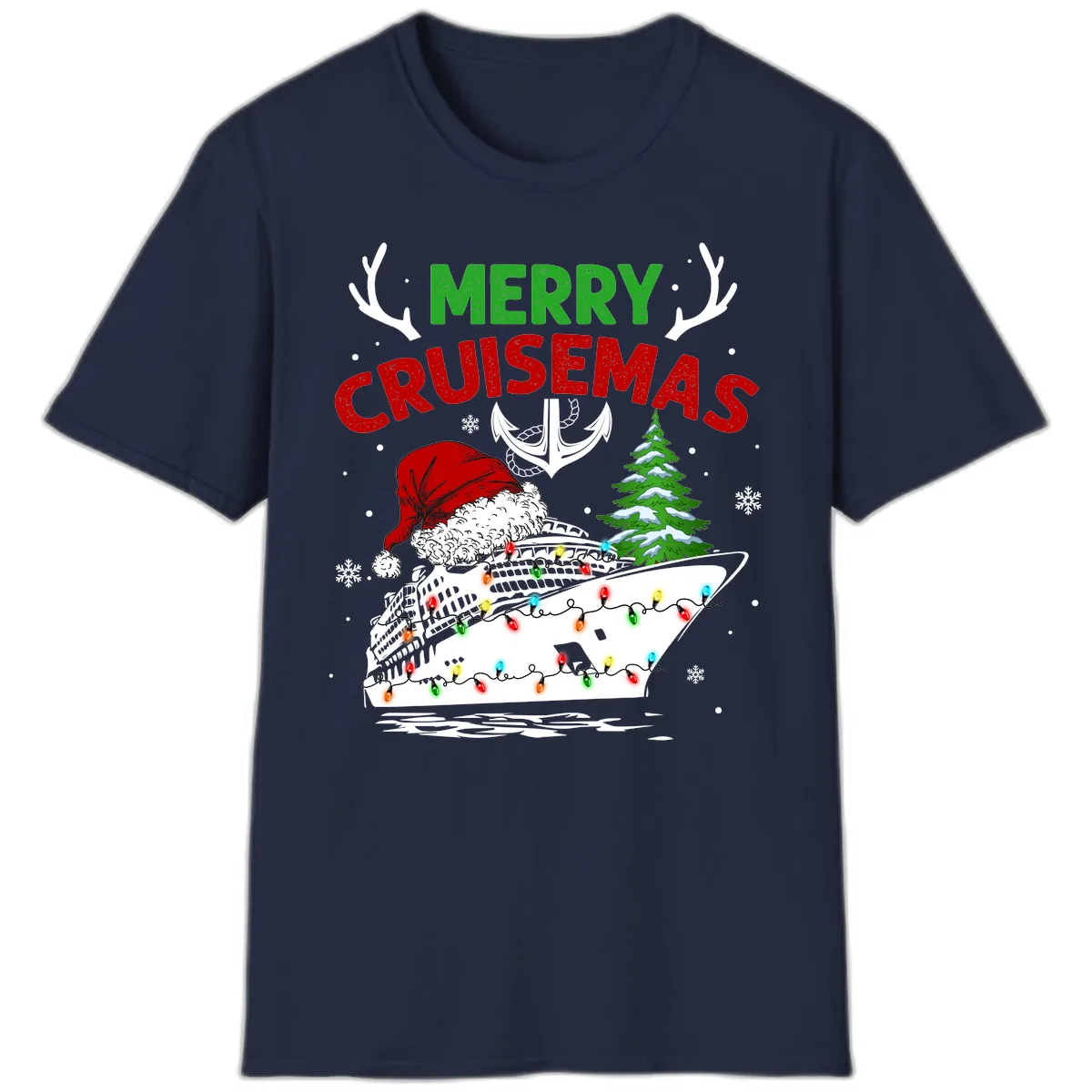 Merry Cruisemas T-Shirt in Navy